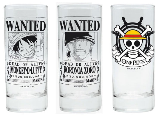 One Piece - Wanted - Gläser-Set | yvolve Shop