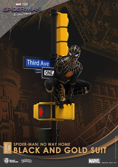 Spider-Man - Black & Gold Suit - D-Stage Diorama Figur | yvolve Shop