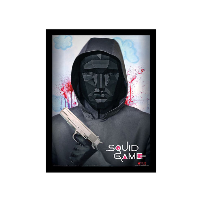 Squid Game - Masked Man - Gerahmter Kunstdruck | yvolve Shop