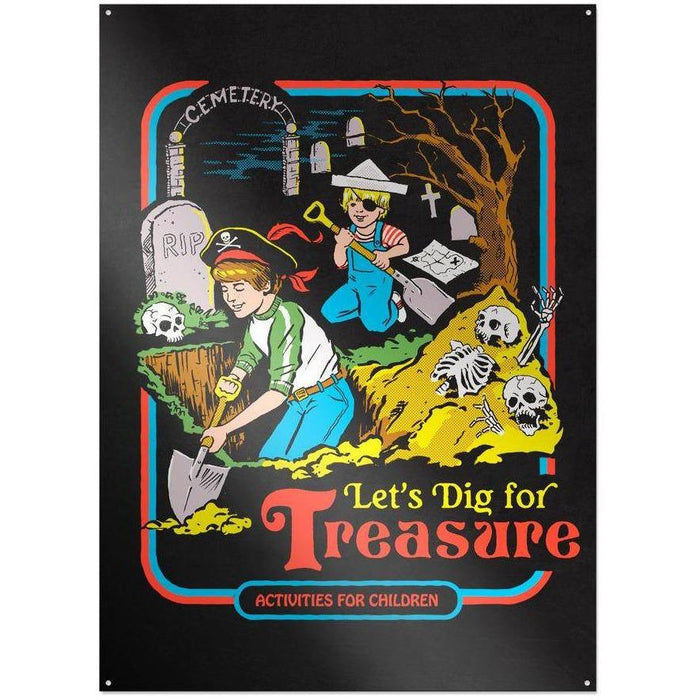 Steven Rhodes - Let's Dig for Treasure - Metallschild | yvolve Shop