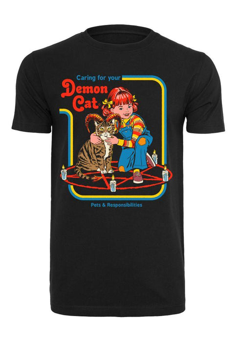 Steven Rhodes - Caring for your Demon Cat - T-Shirt | yvolve Shop