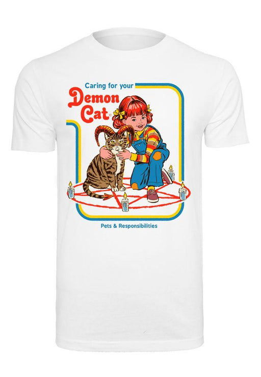 Steven Rhodes - Caring for your Demon Cat - T-Shirt | yvolve Shop