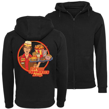 Steven Rhodes - Eat Your Worries - Zip-Hoodie | yvolve Shop