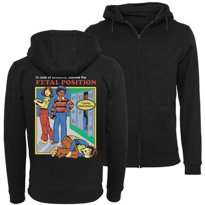 Steven Rhodes - Assume the Fetal Position - Zip-Hoodie | yvolve Shop