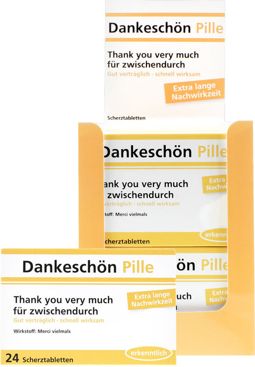 Scherztablette - Dankeschön Pille - 24 Tabletten | yvolve Shop