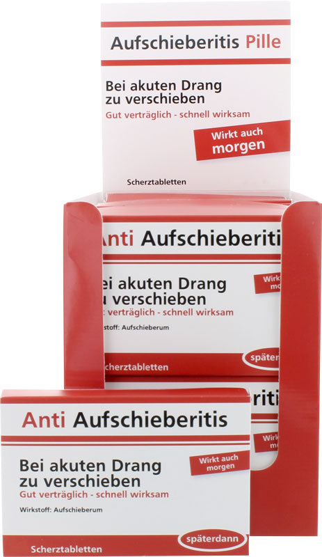 Scherztablette - Anti Aufschieberitis - 24 Tabletten | yvolve Shop
